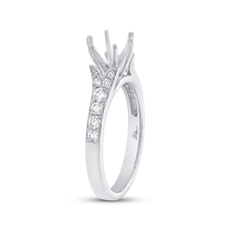 0.36ct 18k White Gold Diamond Semi-mount Ring