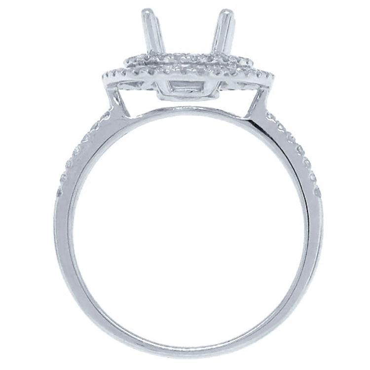 0.37ct 14k White Gold Diamond Semi-mount Ring