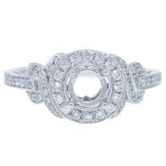 0.30ct 14k Two-tone Rose Gold Diamond Semi-mount Ring
