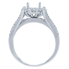 0.94ct 14k White Gold Diamond Semi-mount Ring