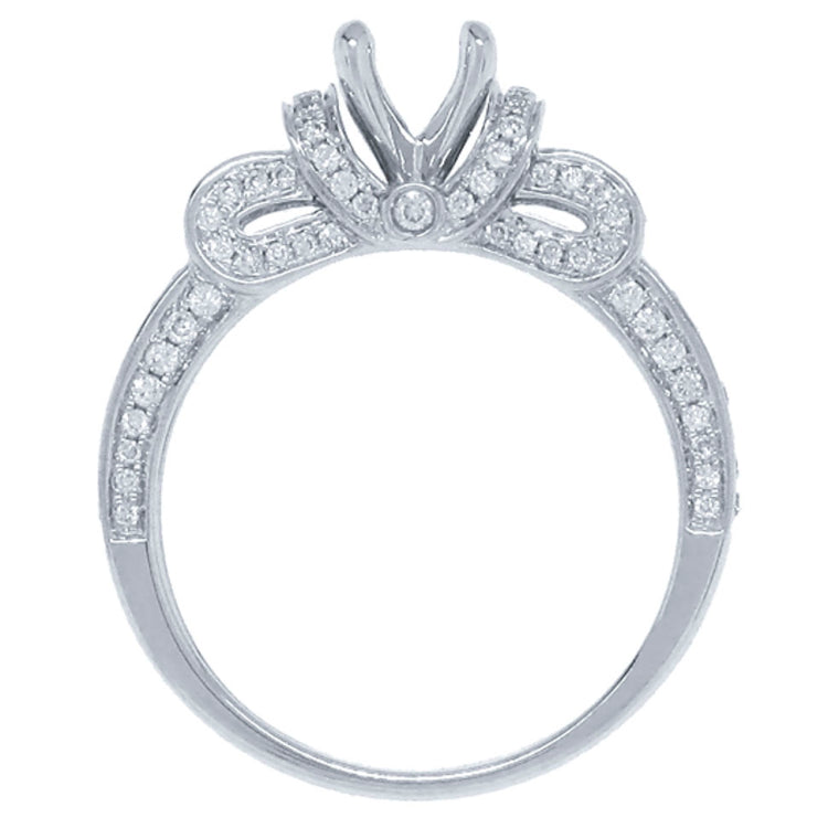 0.45ct 14k White Gold Diamond Semi-mount Ring