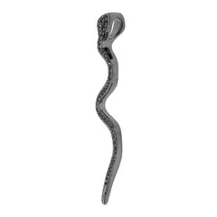 0.19ct 14k Black Rhodium Black Diamond Snake Pendant