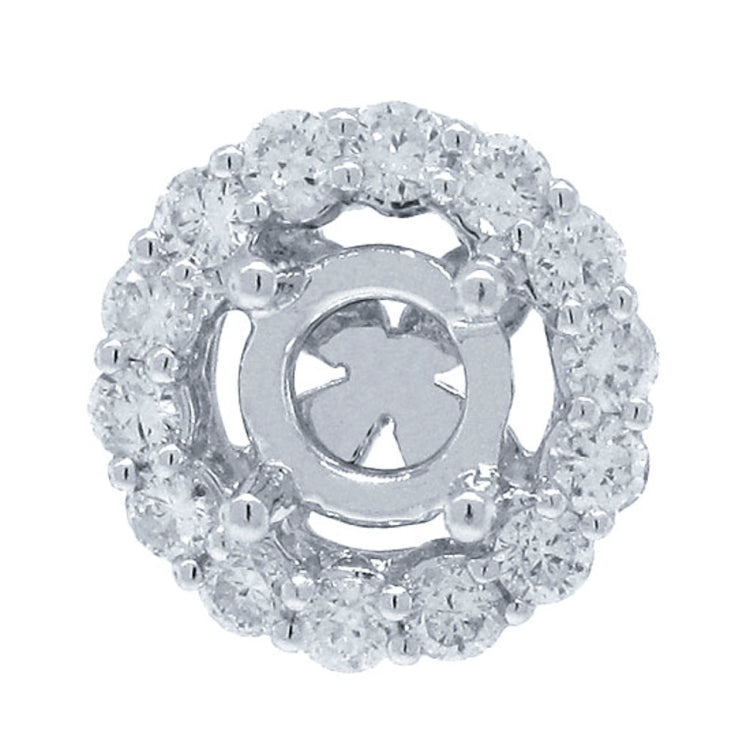 0.40ct 18k White Gold Diamond Semi-mount Pendant
