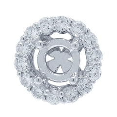 0.40ct 18k White Gold Diamond Semi-mount Pendant