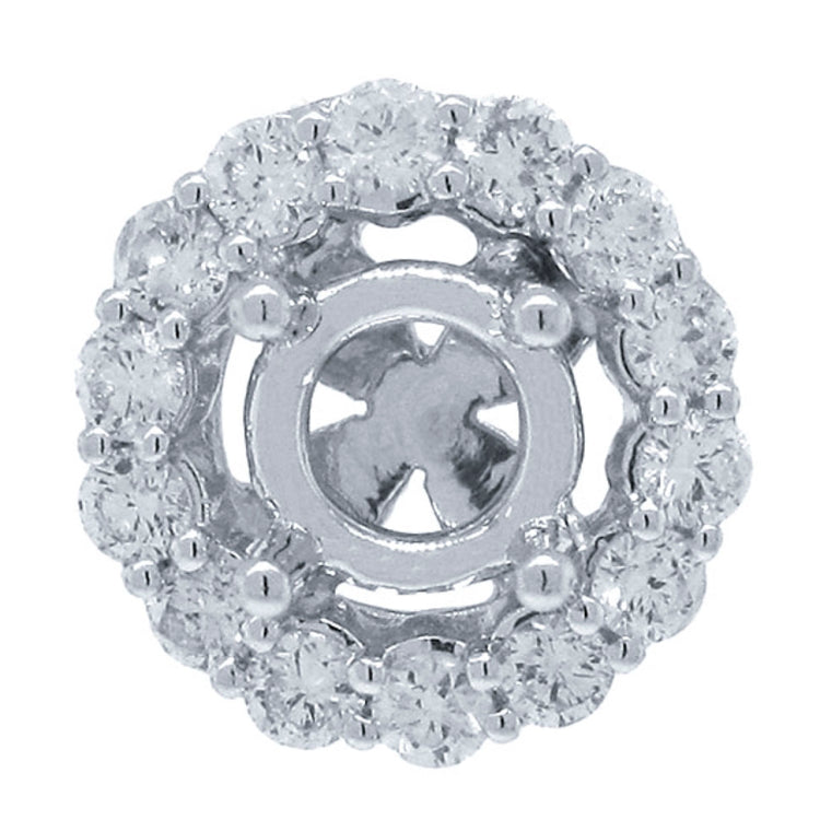 0.45ct 18k White Gold Diamond Semi-mount Pendant