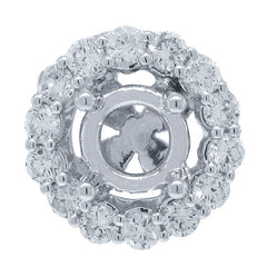 0.45ct 18k White Gold Diamond Semi-mount Pendant