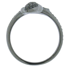0.33ct 14k Black Rhodium Black Diamond Snake Ring