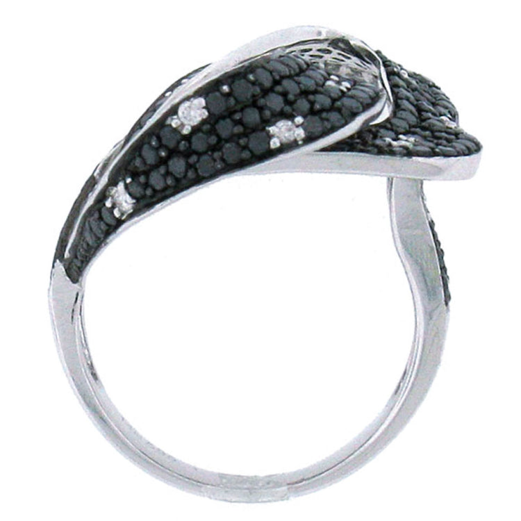 2.75ct 14k White Gold Black & White Diamond Ring