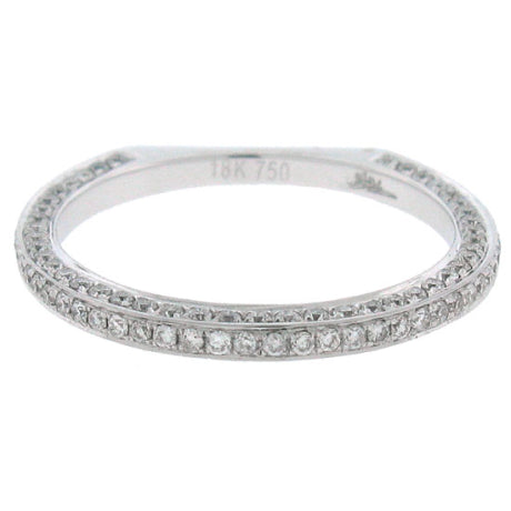 0.70ct 18k White Gold Diamond Lady's Band Size 8.25