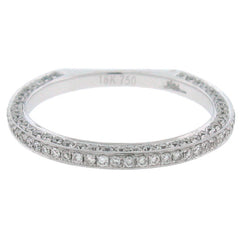 0.70ct 18k White Gold Diamond Lady's Band Size 8.25