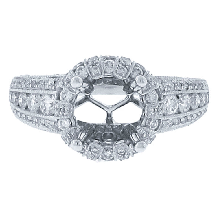 1.25ct 14k White Gold Diamond Semi-mount Ring