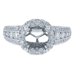 1.25ct 14k White Gold Diamond Semi-mount Ring