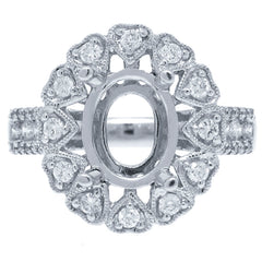0.60ct 18k White Gold Diamond Semi-mount Ring