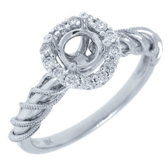 0.17ct-vs 18k White Gold Diamond Semi-mount Ring