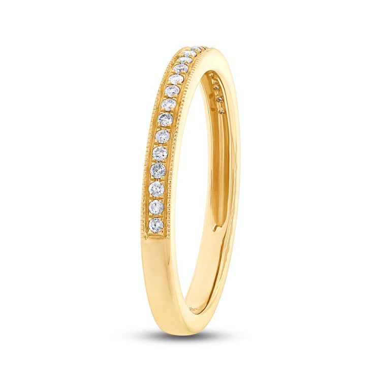 0.12ct 14k Yellow Gold Diamond Lady's Band