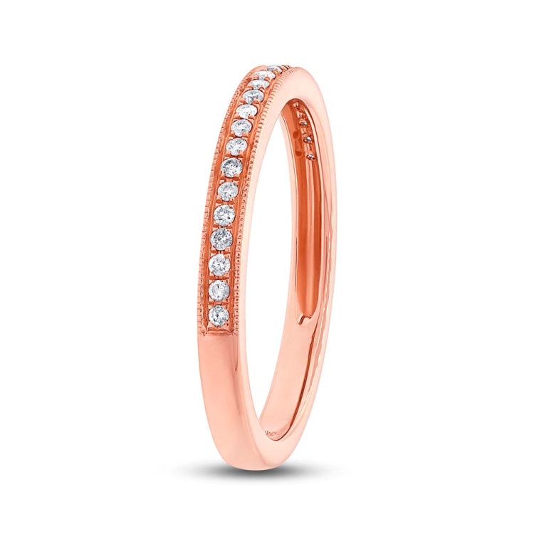 0.12ct 14k Rose Gold Diamond Lady's Band