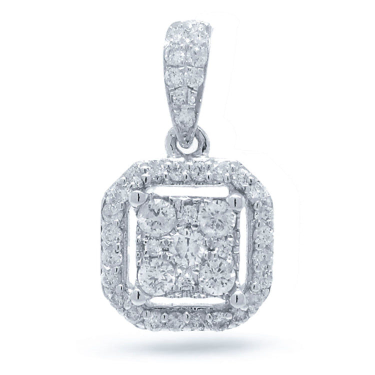 0.29ct 14k White Gold Diamond Pendant