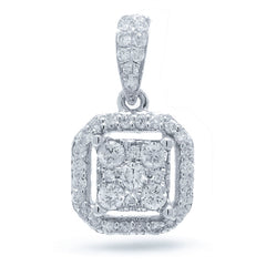 0.29ct 14k White Gold Diamond Pendant