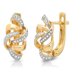 0.15ct 14k Yellow Gold Diamond Earring