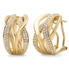 0.84ct 14k Yellow Gold Diamond Earring