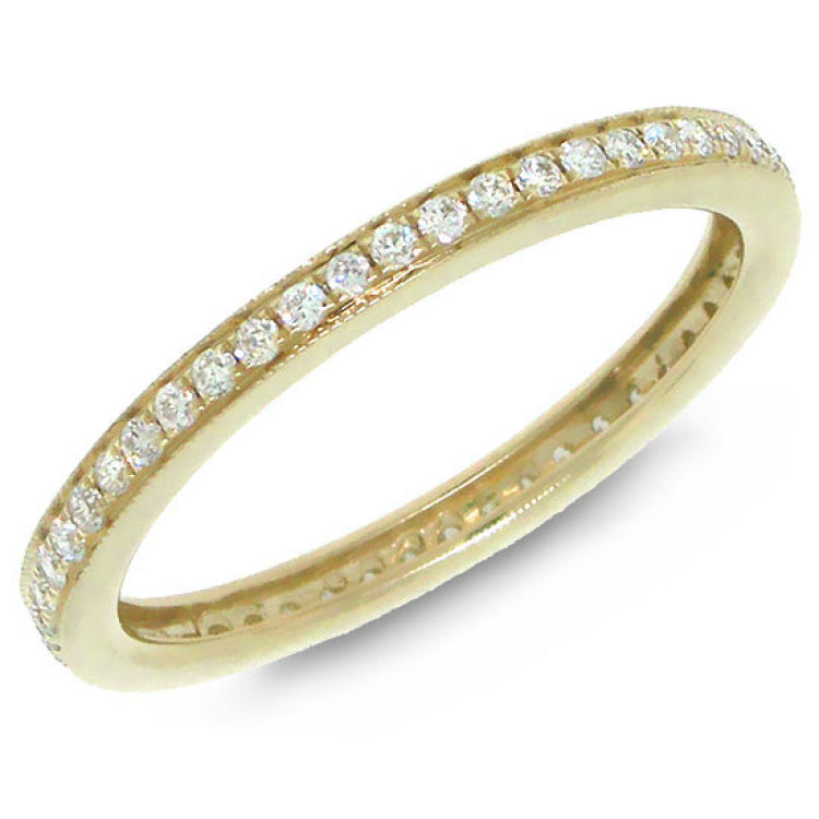 0.28ct 14k Yellow Gold Diamond Eternity Band Size 6