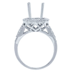0.90ct 18k White Gold Diamond Semi-mount Ring