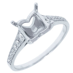 0.27ct 14k White Gold Diamond Semi-mount Ring
