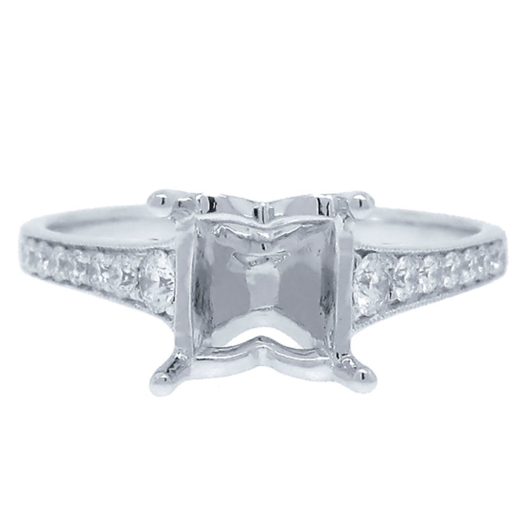 0.27ct 14k White Gold Diamond Semi-mount Ring
