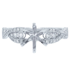 0.45ct-vs 18k White Gold Diamond Semi-mount Ring