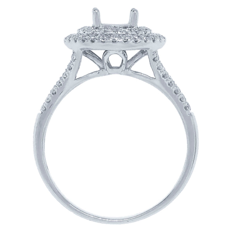 0.42ct 14k White Gold Diamond Semi-mount Ring
