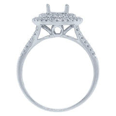 0.42ct 14k White Gold Diamond Semi-mount Ring