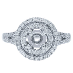 0.41ct 14k White Gold Diamond Semi-mount Ring