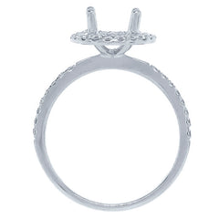 0.36ct 18k White Gold Diamond Semi-mount Ring for 1.50ct Center