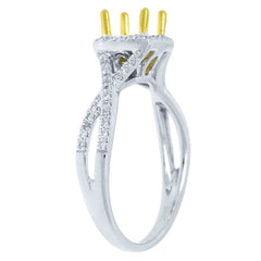 0.30ct 14k Two-tone Gold Diamond Semi-mount Ring