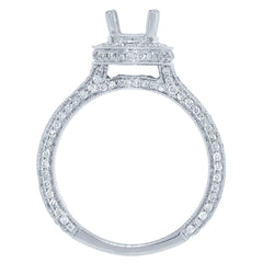 0.68ct 18k White Gold Diamond Semi-mount Ring
