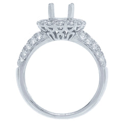 0.87ct 18k White Gold Diamond Semi-mount Ring