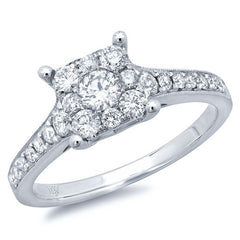0.83ct 18k White Gold Diamond Lady's Ring