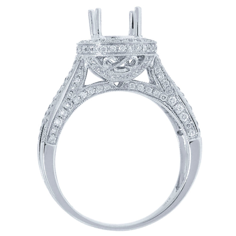 0.75ct 18k White Gold Diamond Semi-mount Ring