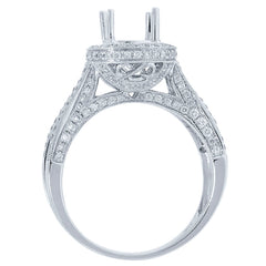 0.75ct 18k White Gold Diamond Semi-mount Ring