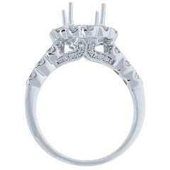 0.86ct 18k White Gold Diamond Semi-mount Ring