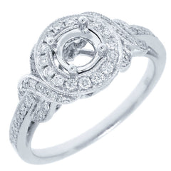 0.30ct 14k White Gold Diamond Semi-mount Ring