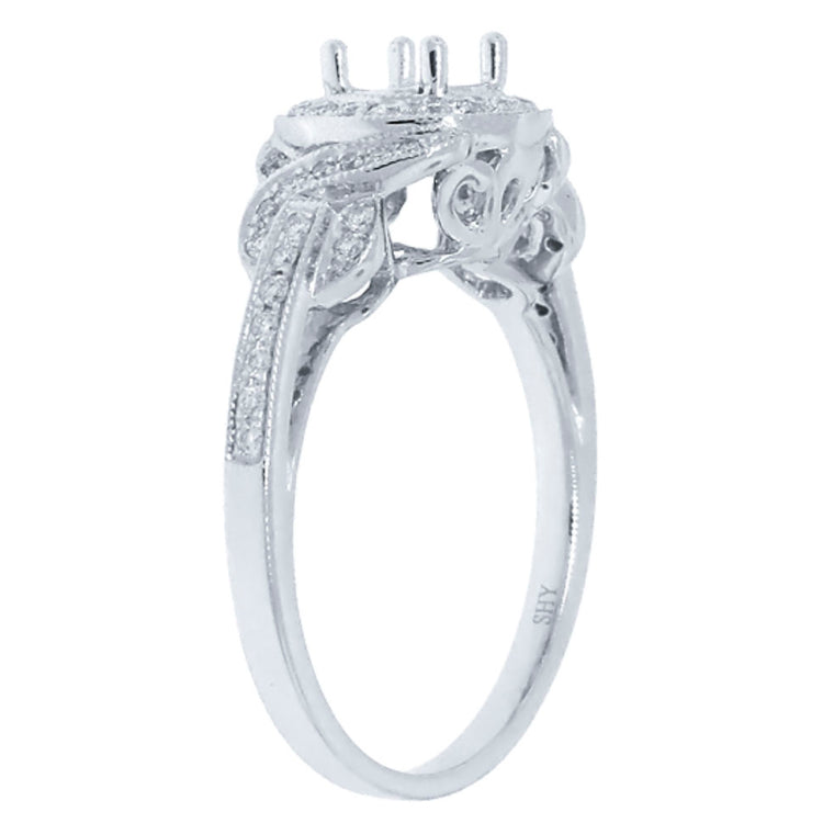 0.30ct 14k White Gold Diamond Semi-mount Ring