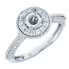 0.35ct 14k White Gold Diamond Semi-mount Ring