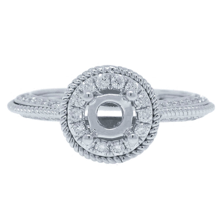 0.35ct 14k White Gold Diamond Semi-mount Ring