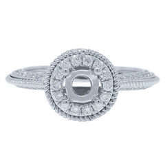 0.35ct 14k White Gold Diamond Semi-mount Ring