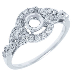 0.35ct 14k Two-tone Rose Gold Diamond Semi-mount Ring