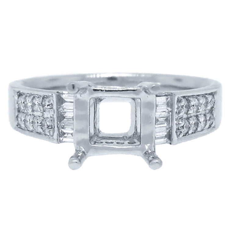 0.40ct 18k White Gold Diamond Semi-mount Ring