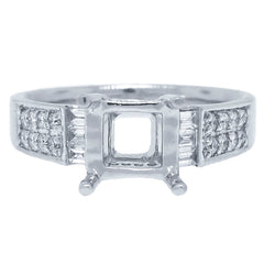 0.40ct 18k White Gold Diamond Semi-mount Ring