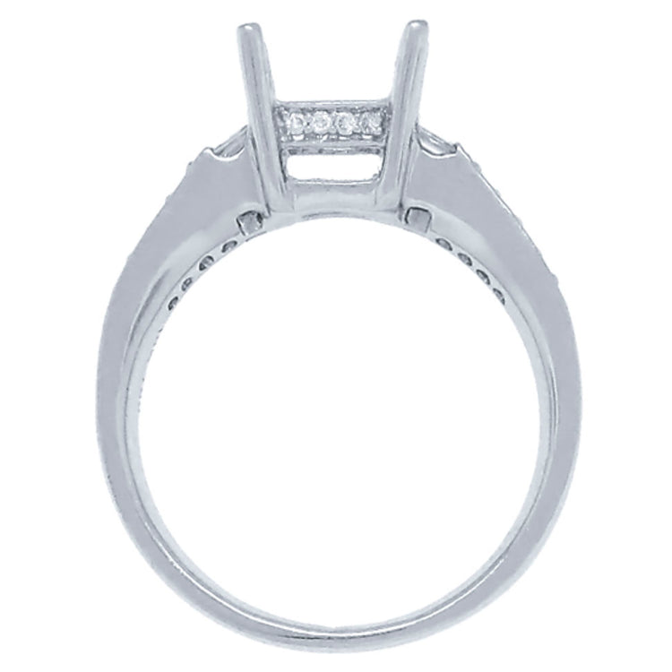 0.40ct 18k White Gold Diamond Semi-mount Ring