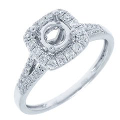 0.32ct 14k White Gold Diamond Semi-mount Ring